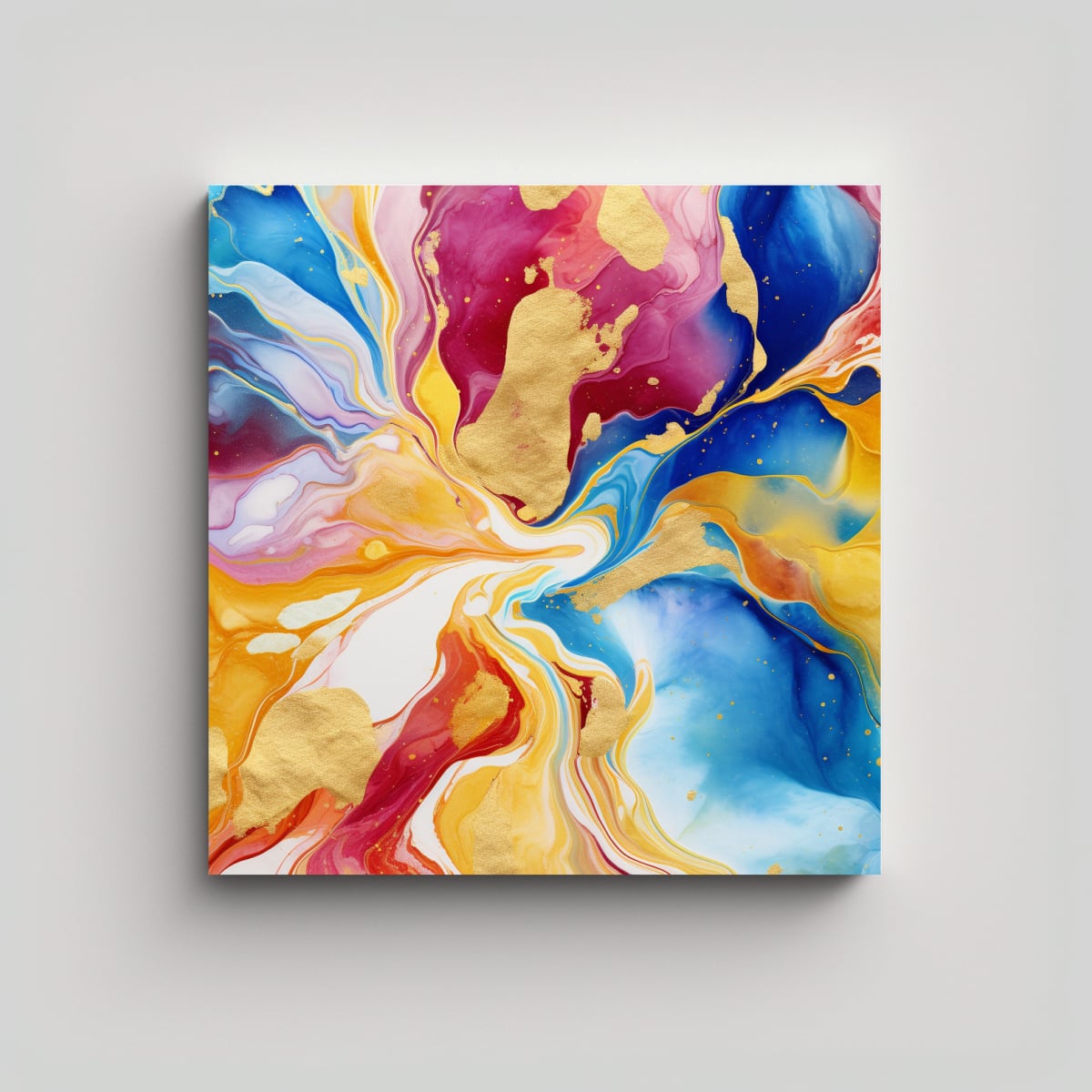 CUADRO VANGUARDIA ESCENA, PATRÓN ACUARELA 30X30 CM - 1