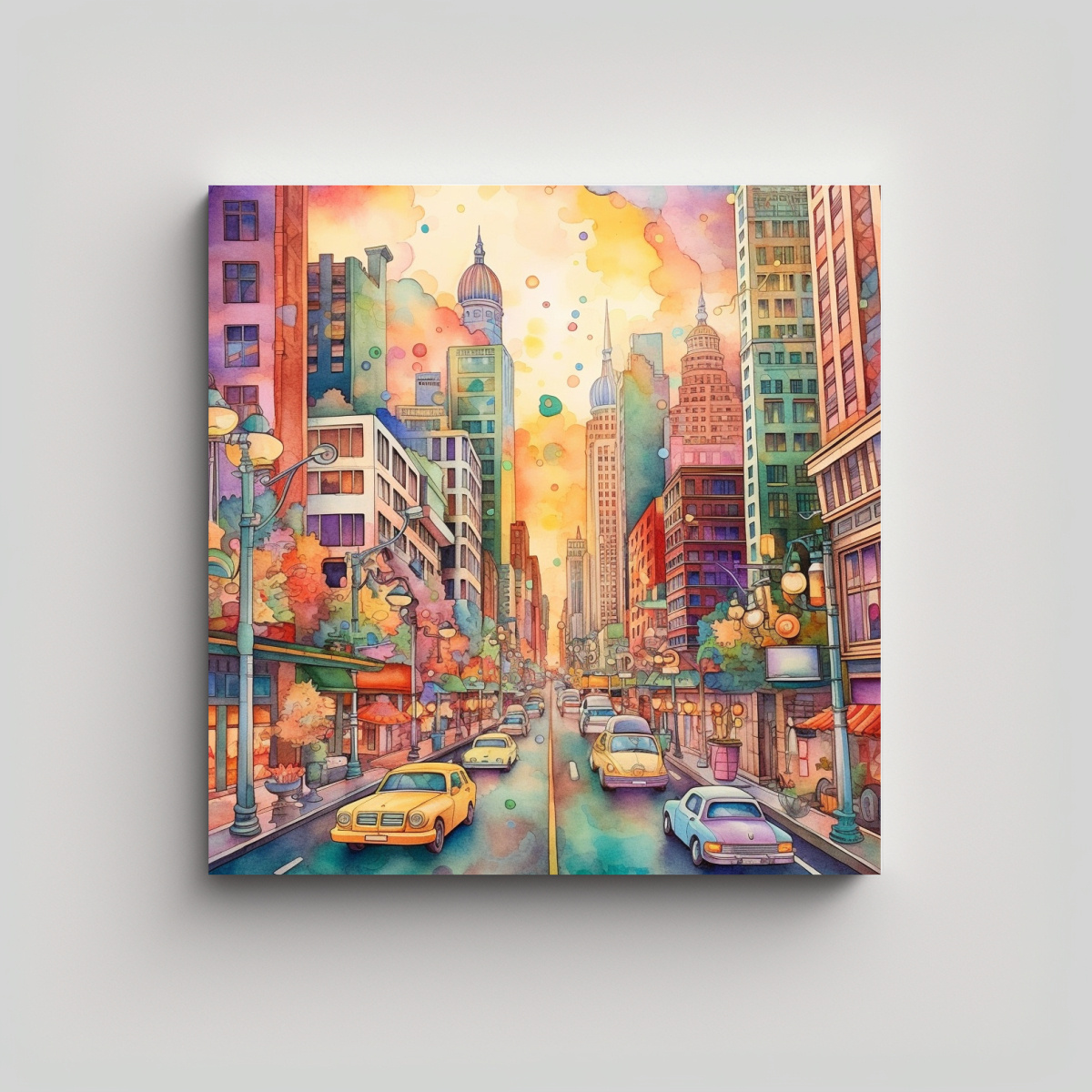 PINTURAS DECORATIVAS COLORIDAS DE PAISAJES 30X30 CM - 1