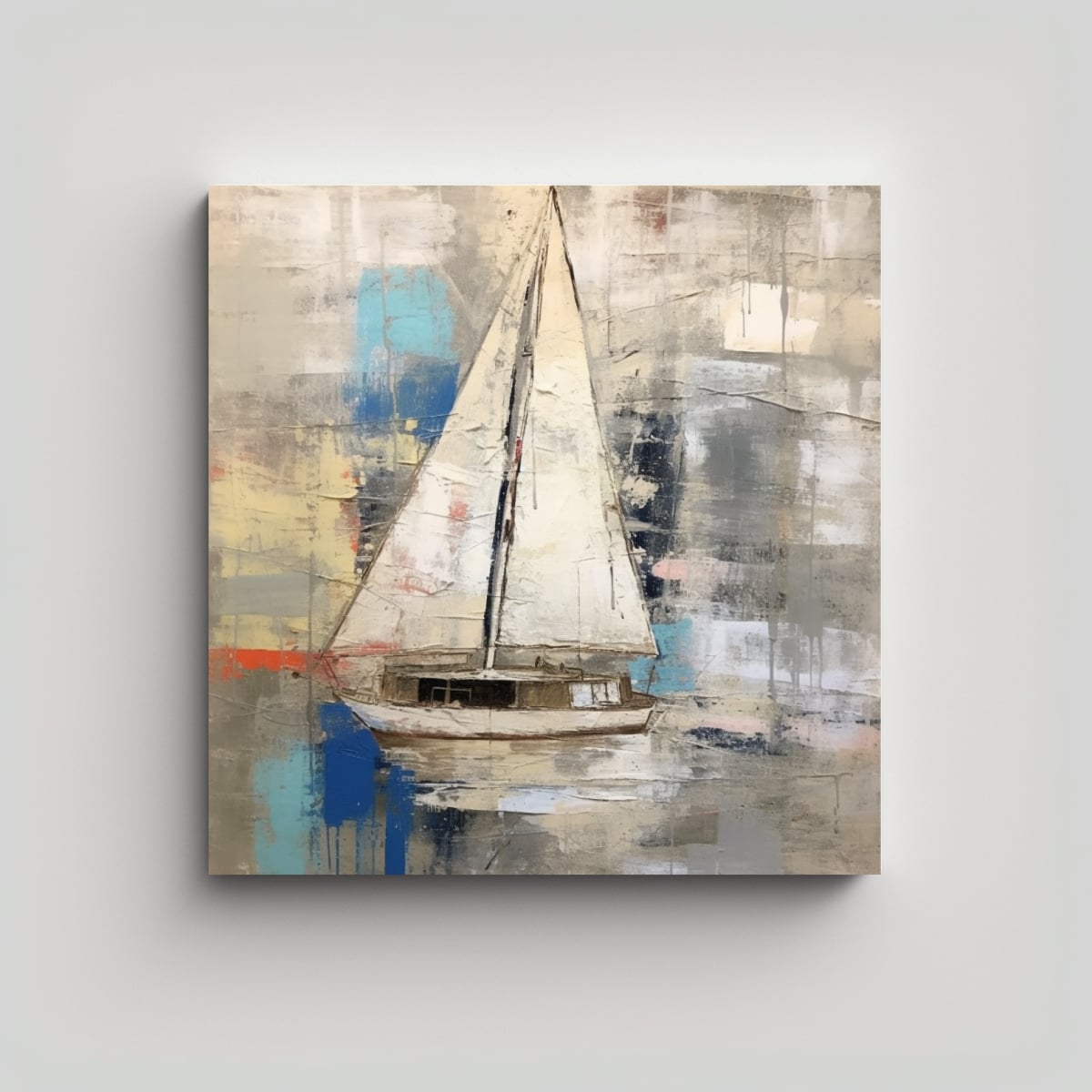 CUADRO DECORATIVO INSPIRADO EN BASQUIAT CON 100X100 CM - 1