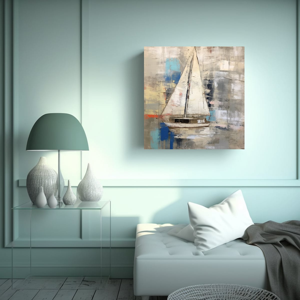 CUADRO DECORATIVO INSPIRADO EN BASQUIAT CON 100X100 CM - 2