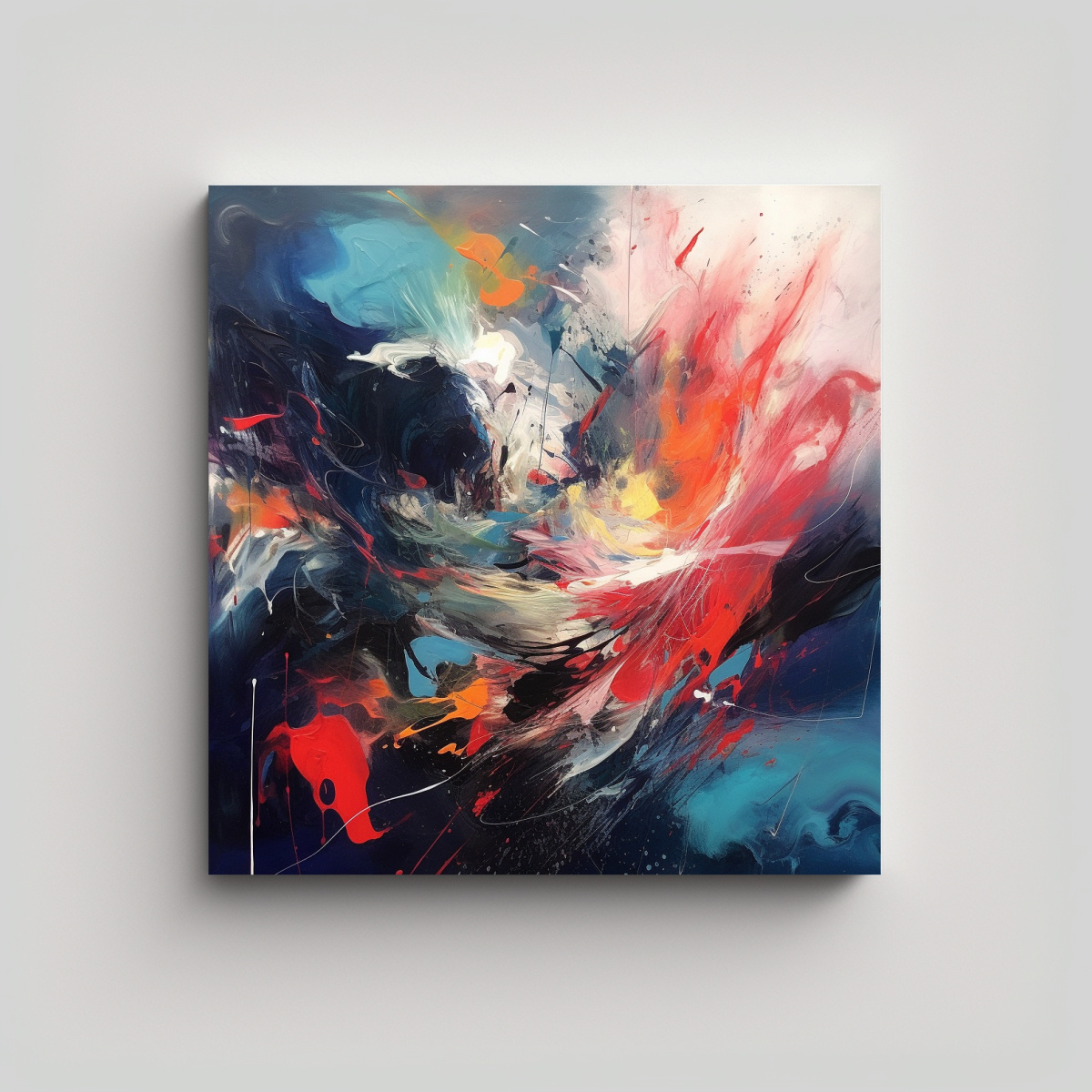PINTURA ABSTRACTA PROFUNDA Y LUMINOSA EN 20X20 CM - 1