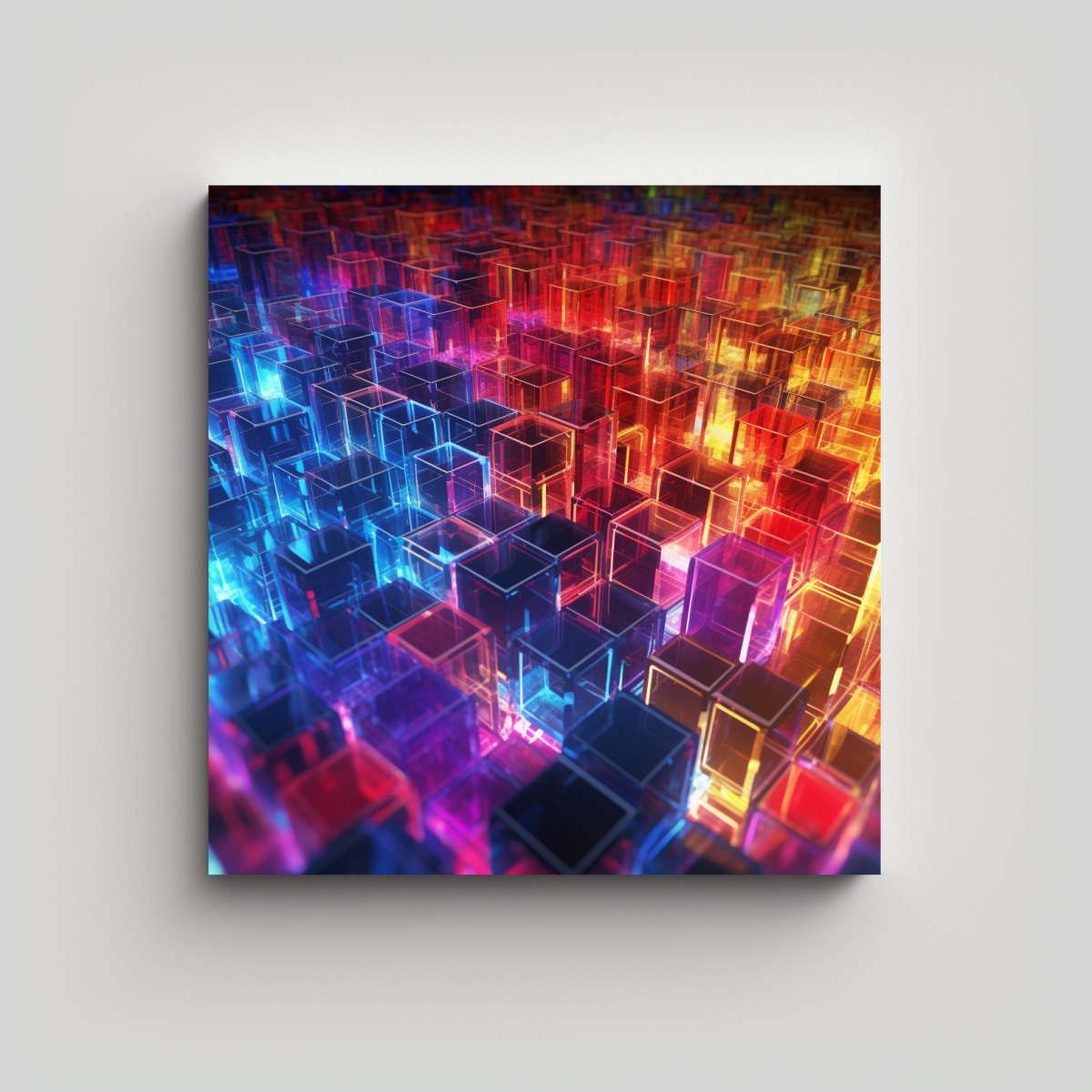 CUADRO DECORATIVO DE VIDRIO TRANSPARENTE CON 40X40 CM - 1