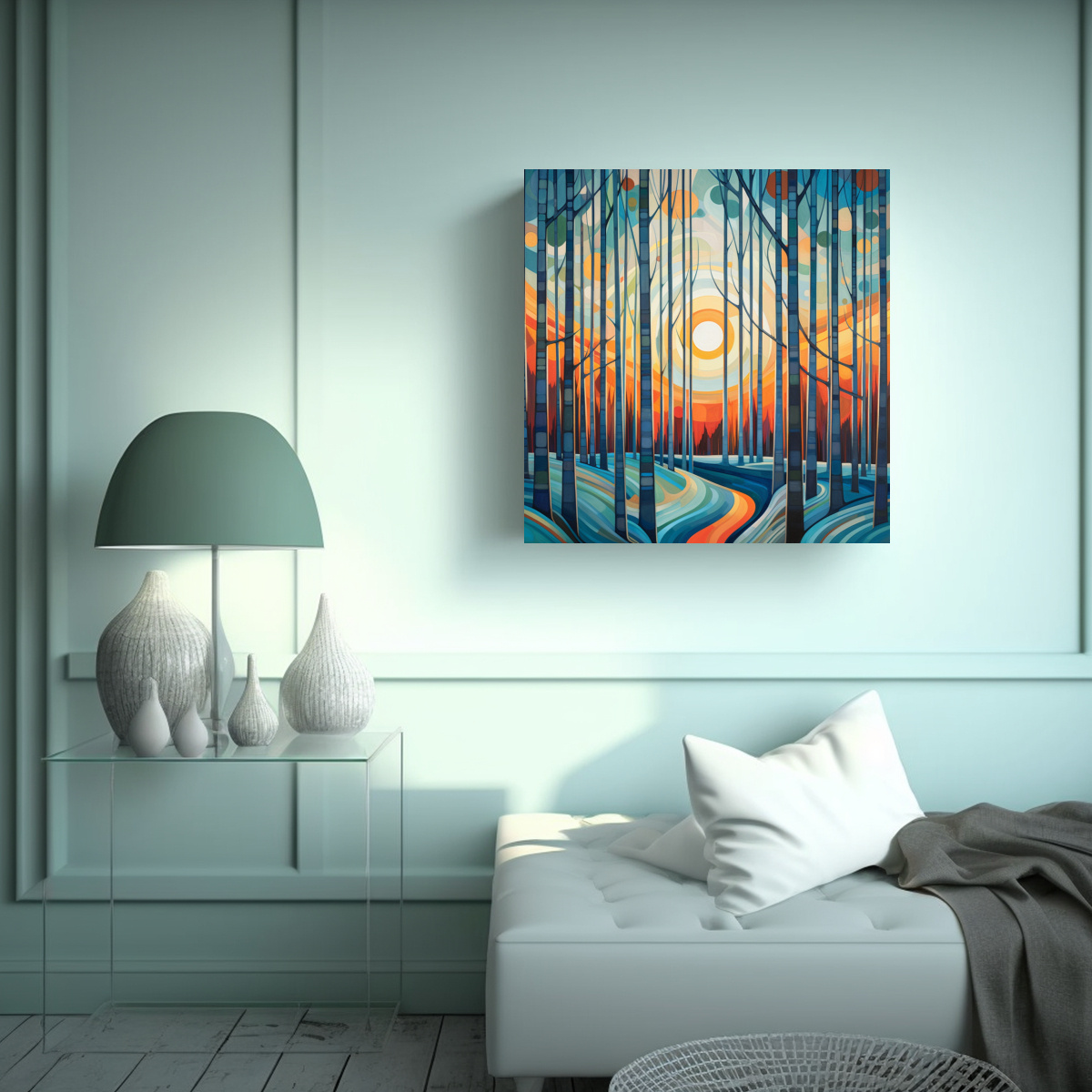 CUADRO DE TELA ESTILO GALERÍA: NATURALEZA VIVA, 90X90 CM - 2