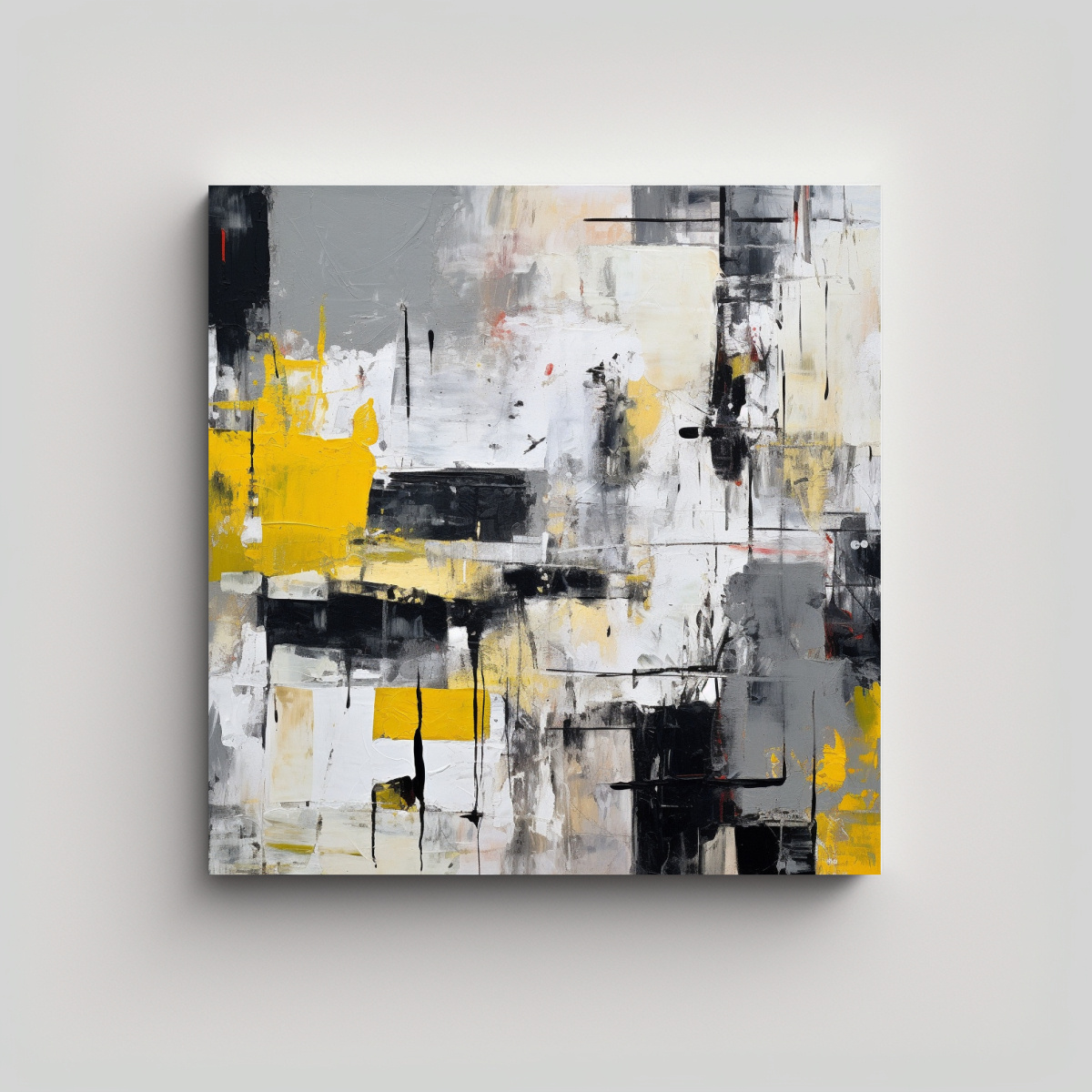 ARTE COMPOSICIÓN INNOVADOR PINTURA ABSTRACTA EN 50X50 CM - 1