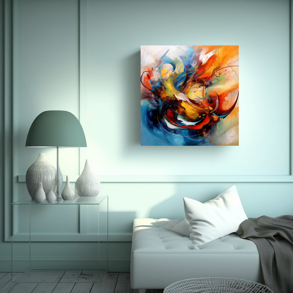 PINTURAS ABSTRACTAS DE DECORACIÓN EN 30X30 CM - 2