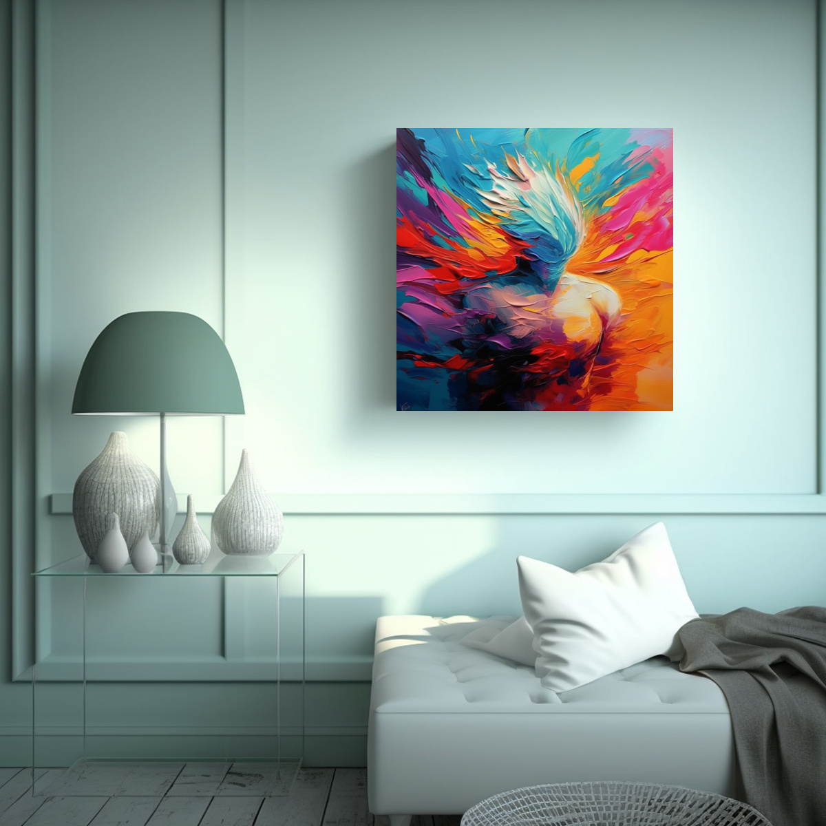 TELA EN BASTIDOR INSPIRACIÓN MÁGICA PARA 100X100 CM - 2