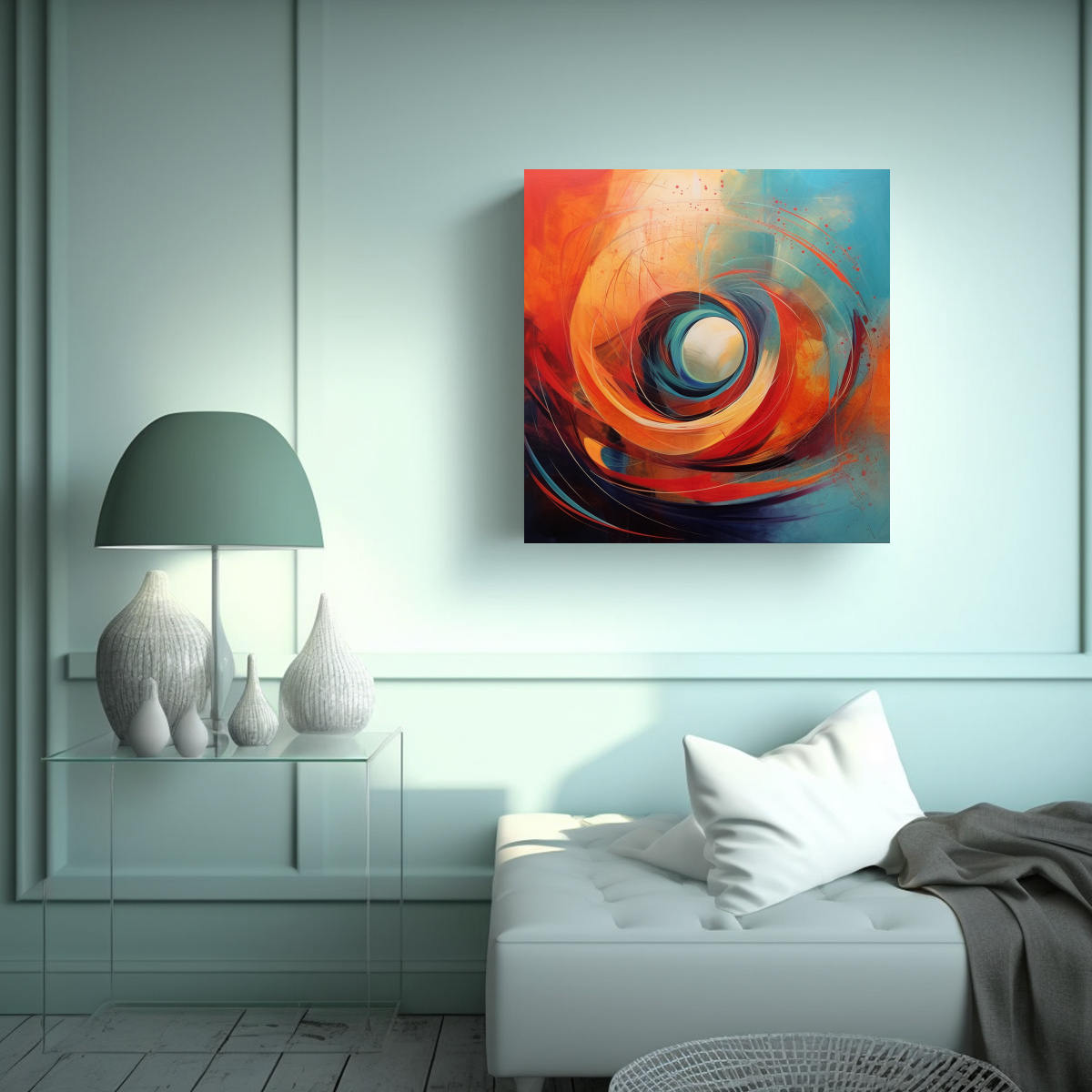 PINTURA ABSTRACTA INSPIRADA EN LA SENSIBILIDAD 90X90 CM - 2