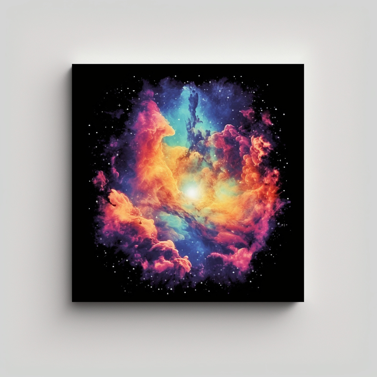 PINTURA DECORATIVA DE ARTE MURAL DE NEBULOSA 70X70 CM - 1