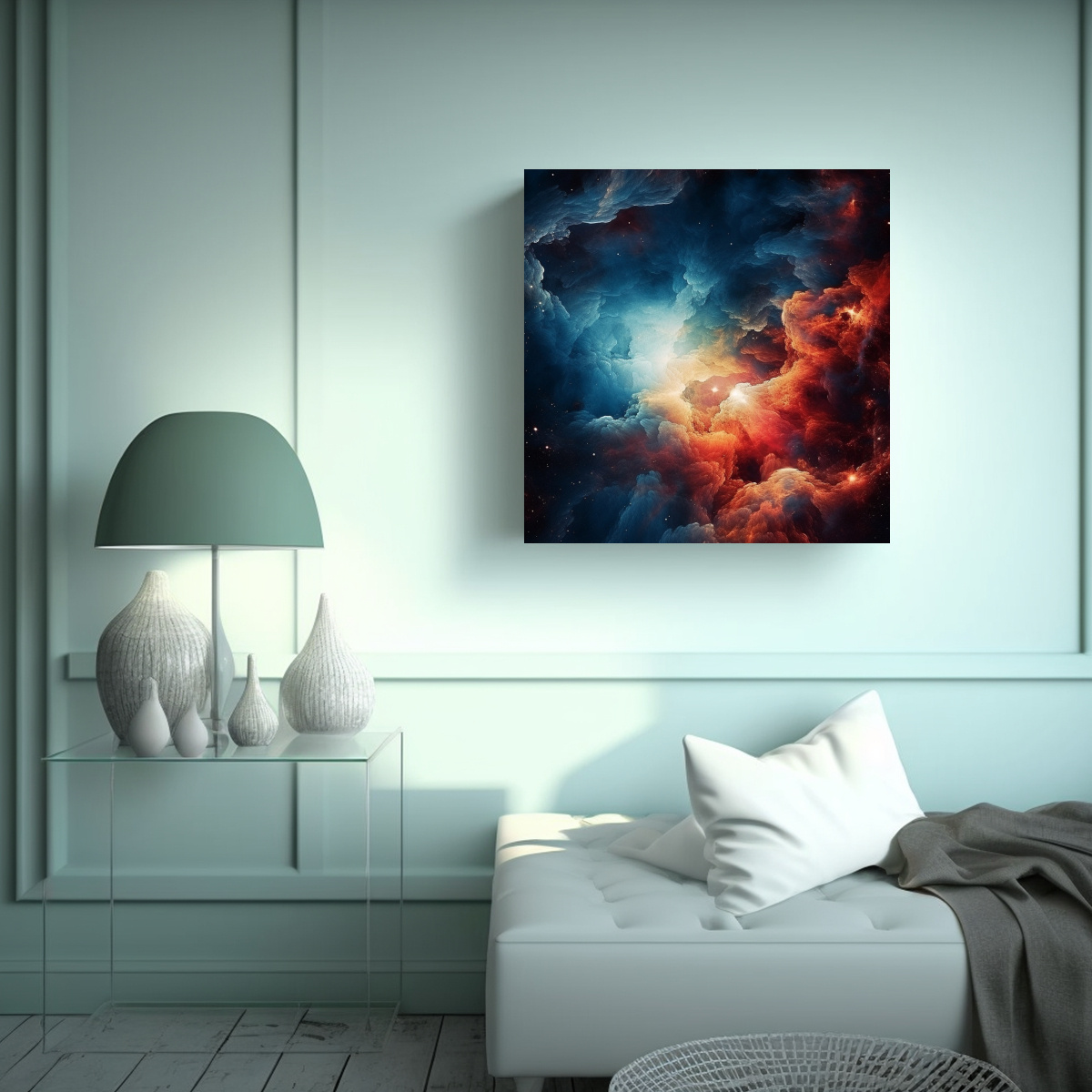 CUADRO TELA ESPECTACULAR ENIGMÁTICO ESTILO 50X50 CM - 2