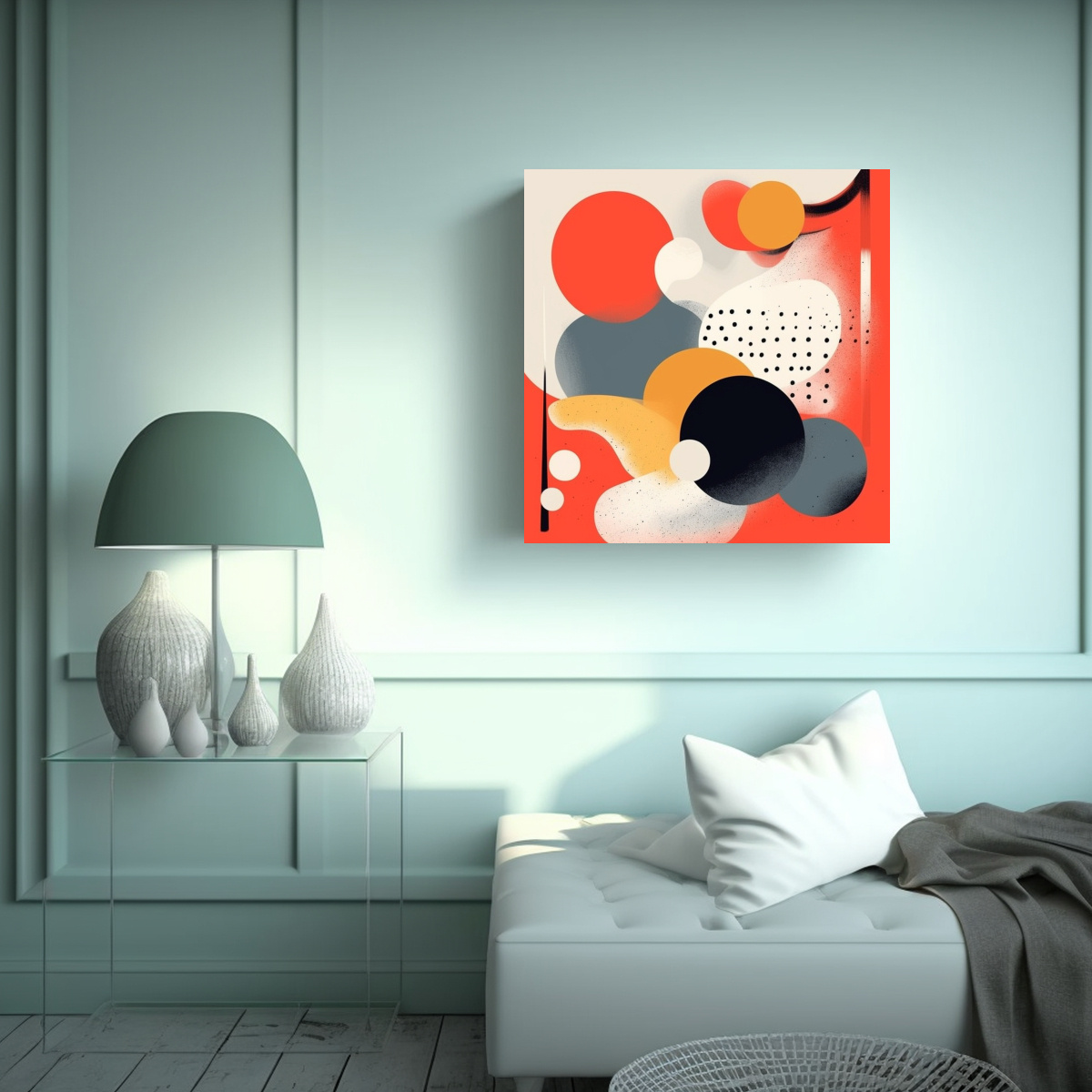 PINTURAS DECORATIVAS ABSTRACTAS CREATIVAS 50X50 CM - 2