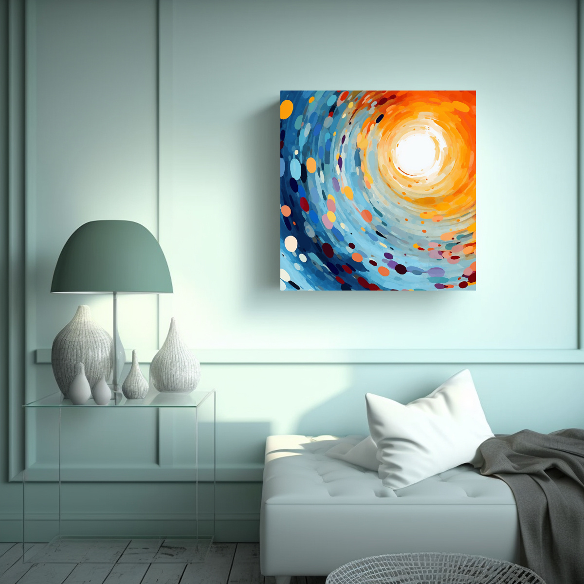 PINTURAS DECORATIVAS CON TRAZOS ALEATORIOS EN 60X60 CM - 2