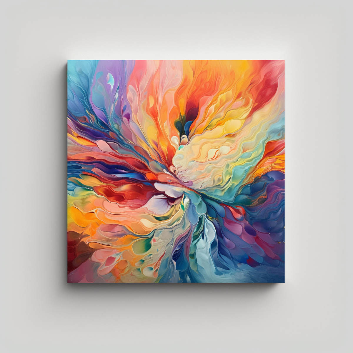 CUADRO MÁGICO COLORIDO CON MÚLTIPLES TONOS DE 80X80 CM - 1