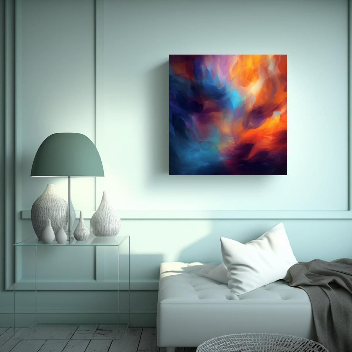 ARTE DECORATIVO DE PERSPECTIVA EN BASTIDOR CON 70X70 CM - 2