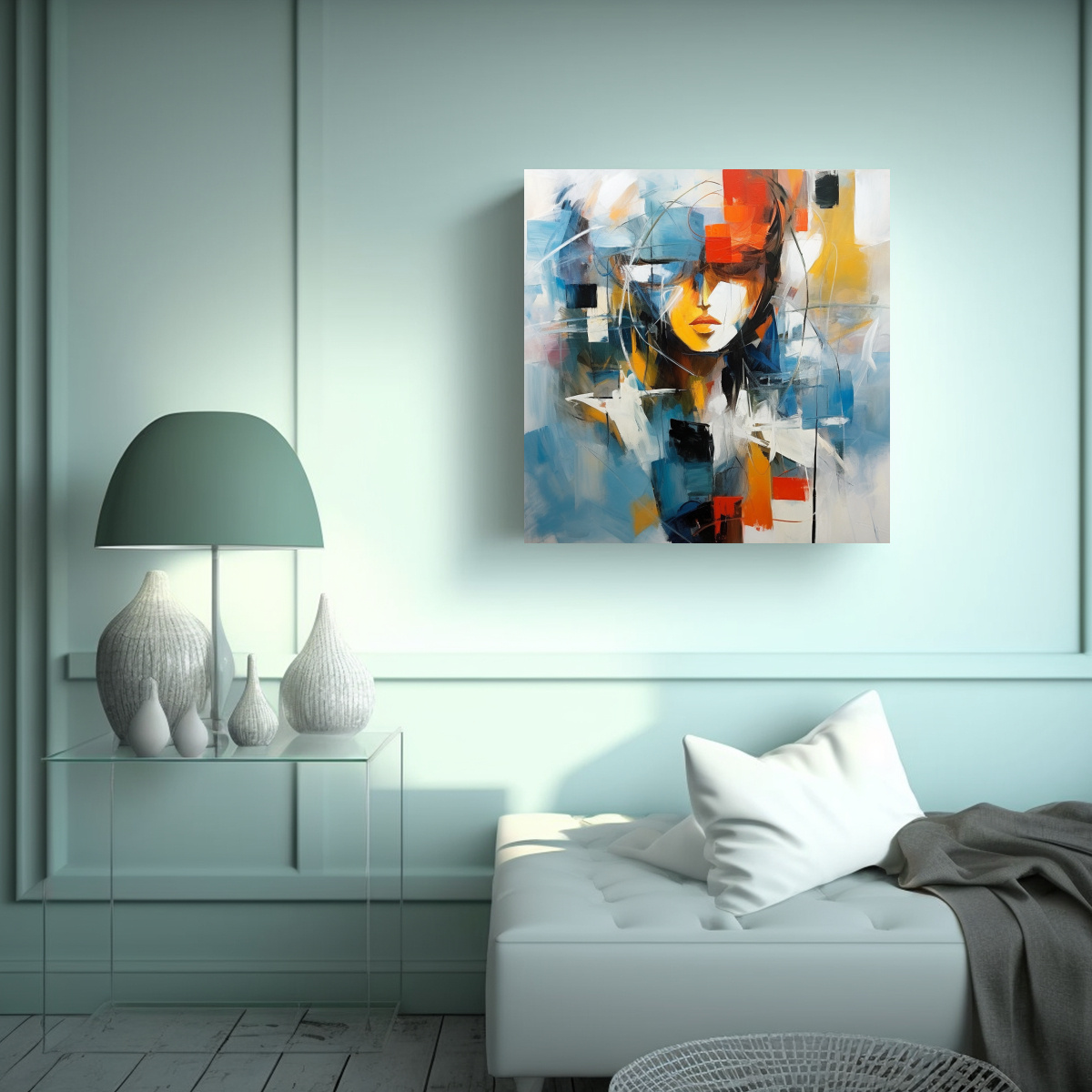 ARTE DE PARED INSPIRACION CLASICO ARLEN PINTURA 80X80 CM - 2