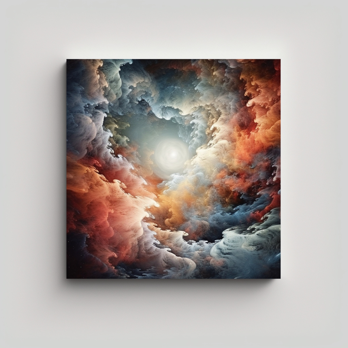 1 CUADRO CELESTIAL CON NUBES DE GAS SUAVES Y 70X70 CM - 1
