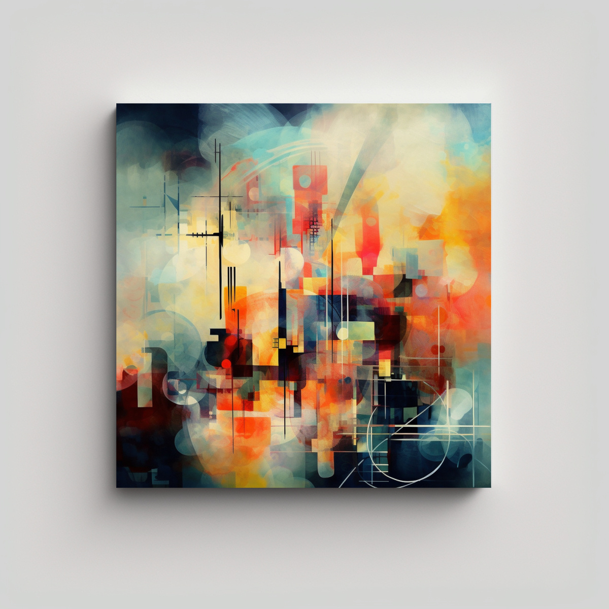 PINTURAS DECORATIVAS EN BASTIDOR: SENTIRSE MEJOR 60X60 CM - 1