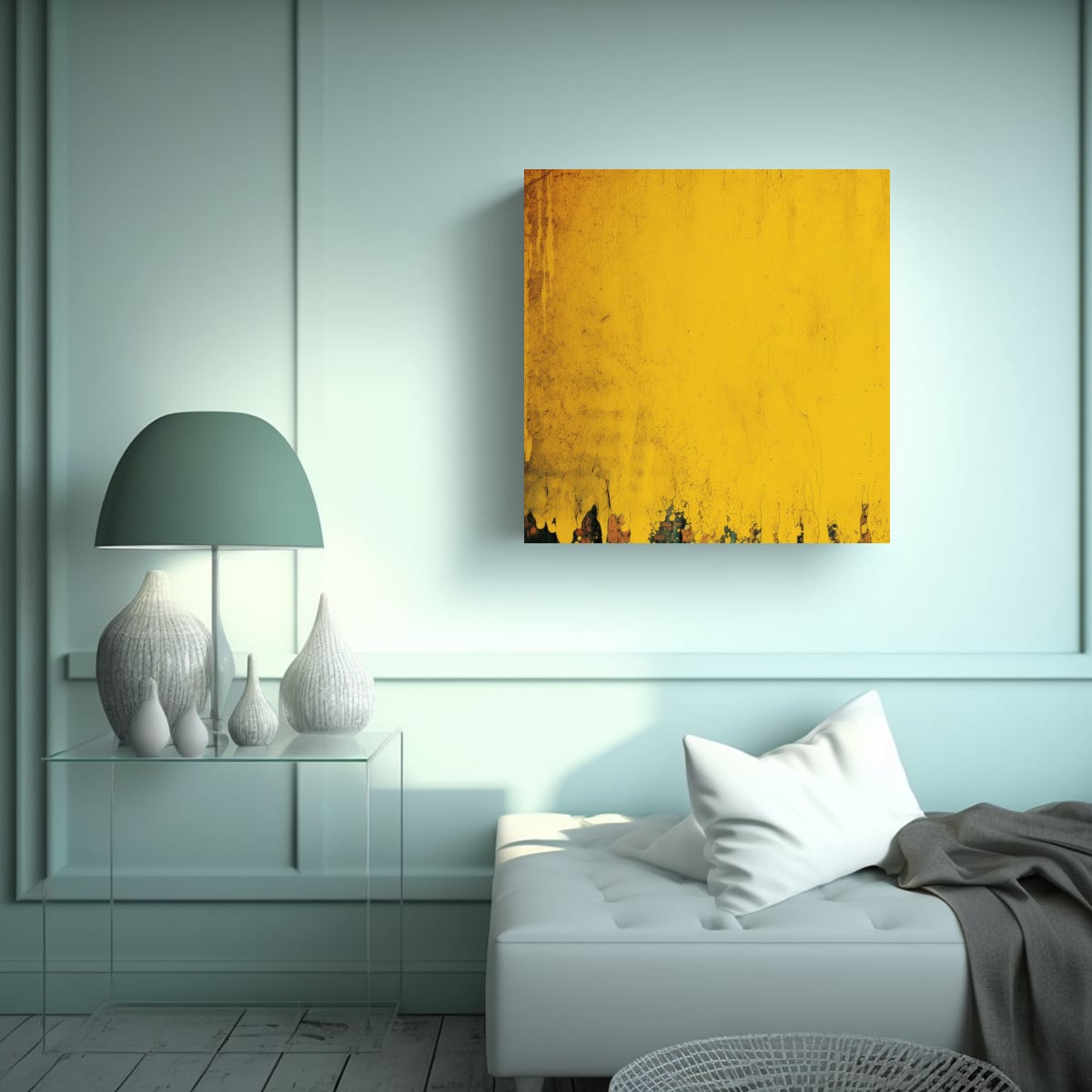 CUADRO ABSTRACTO LIENZO TELA INSPIRACIÓN 90X90 CM - 2