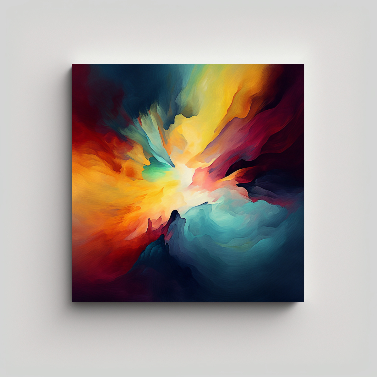PINTURAS DECORATIVAS DE ARTE CONCEPTO FLORAL 100X100 CM - 1