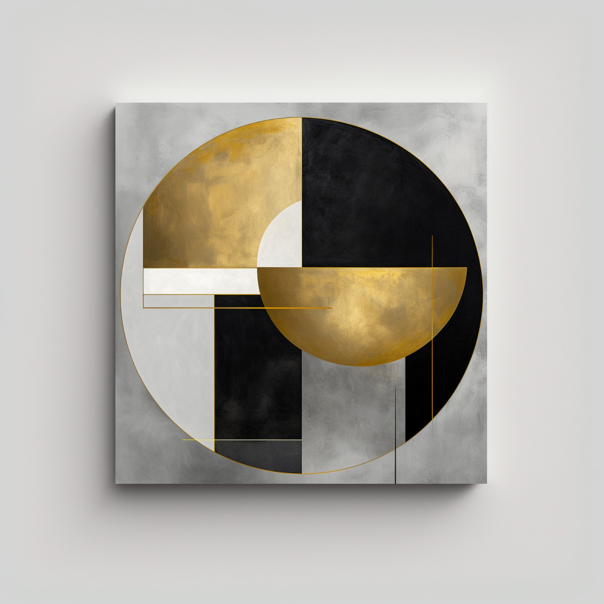 PINTURA ABSTRACTA GEOMÉTRICA MINIMALISTA DE ARTE 30X30 CM - 1