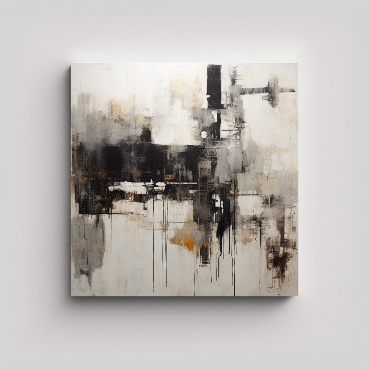 PINTURA EN BLANCO Y NEGRO CON IMPACTO VISUAL EN 20X20 CM - 1