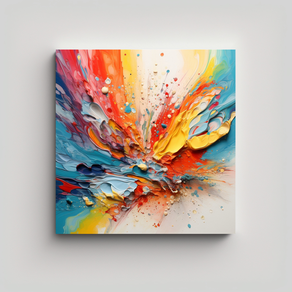 CUADRO TELA SUBLIMADA ABSTRACTO ENIGMÁTICO EN 90X90 CM - 1