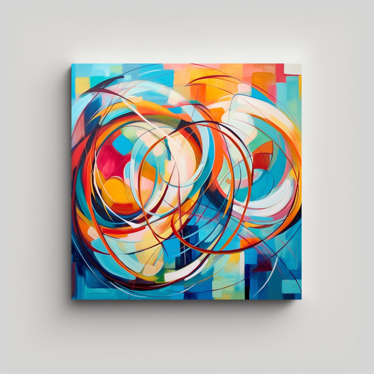 CUADRO ACUARELA ABSTRACTA INSPIRADOR DE ESTILO 30X30 CM - 1