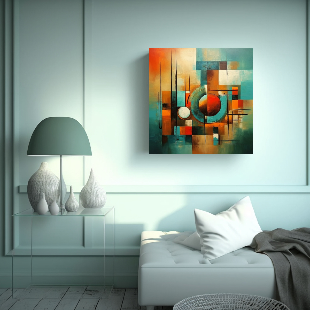 CUADRO DE TELA INSPIRADOR DE TEMÁTICA ABSTRACTA 70X70 CM - 2