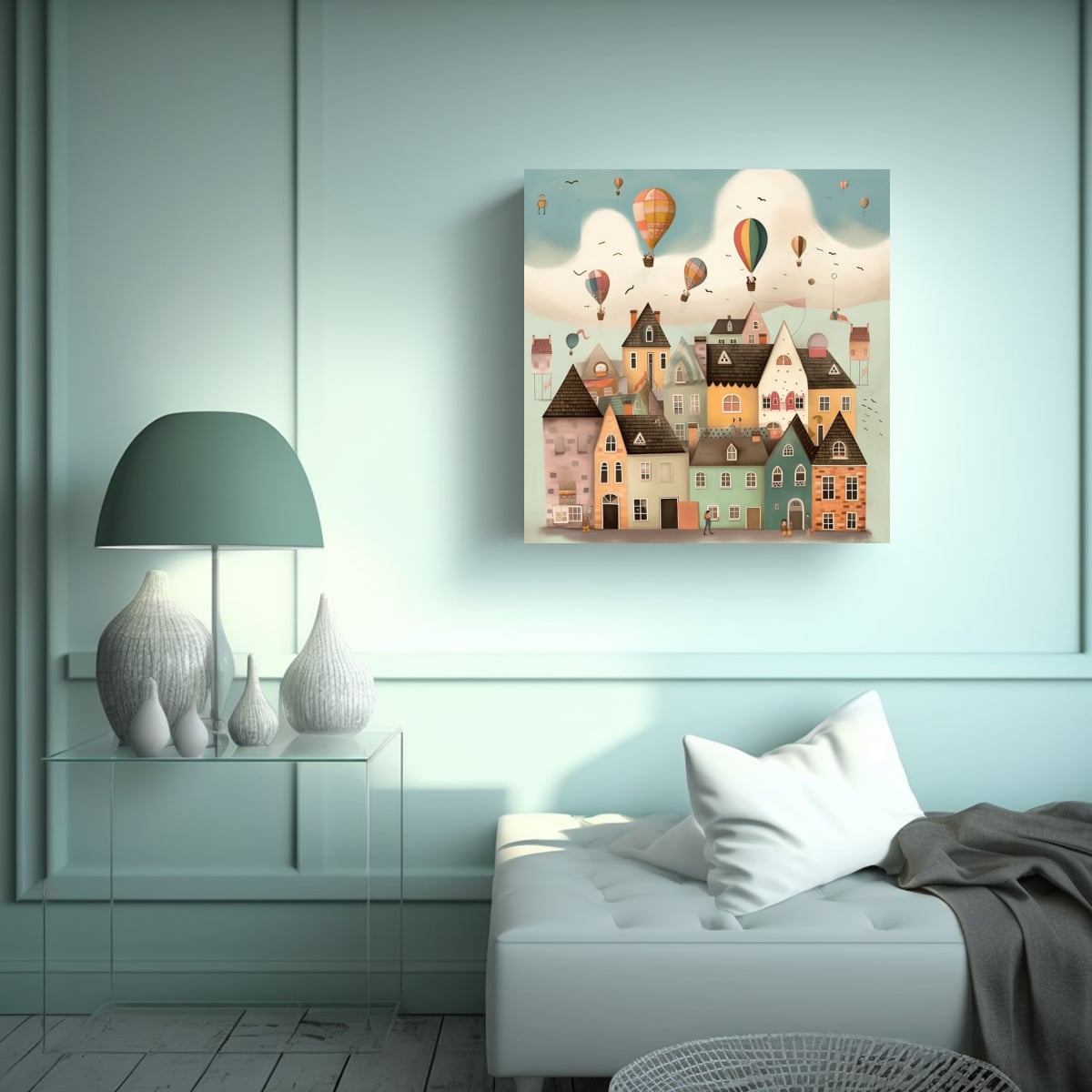 ARTE GRÁFICO EN BASTIDOR CON FINAS LÍNEAS, 80X80 CM - 2