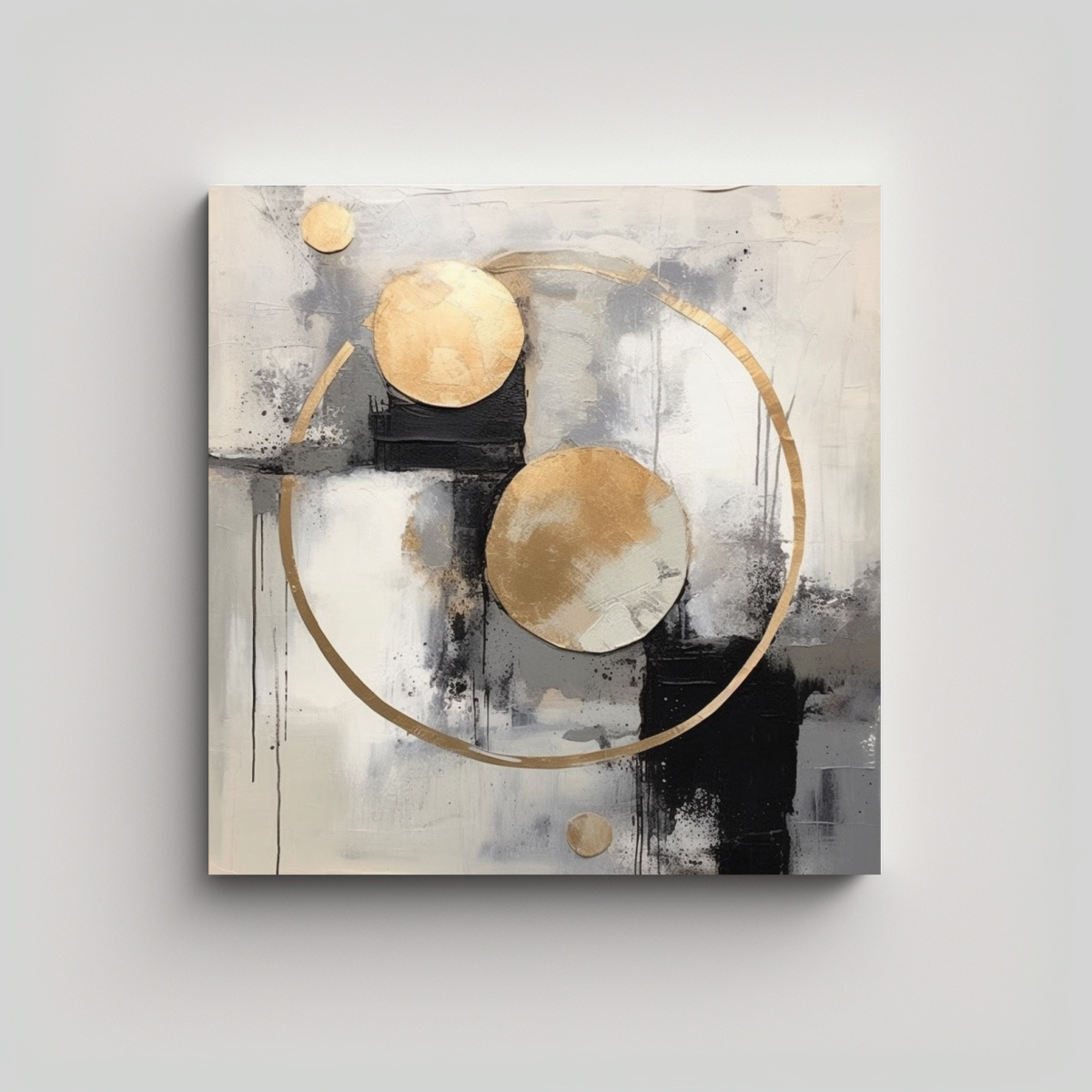 PINTURAS DECORATIVAS ABSTRACTAS GRANDES CON 70X70 CM - 1