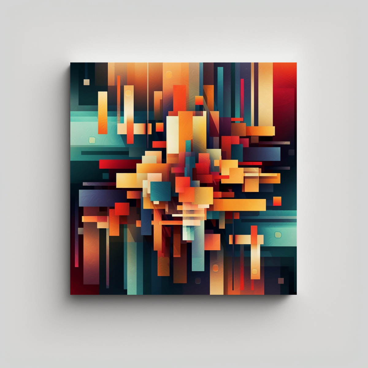 CUADRO ESTILO GALERIA ARTESANAL CREA UNA 40X40 CM - 1