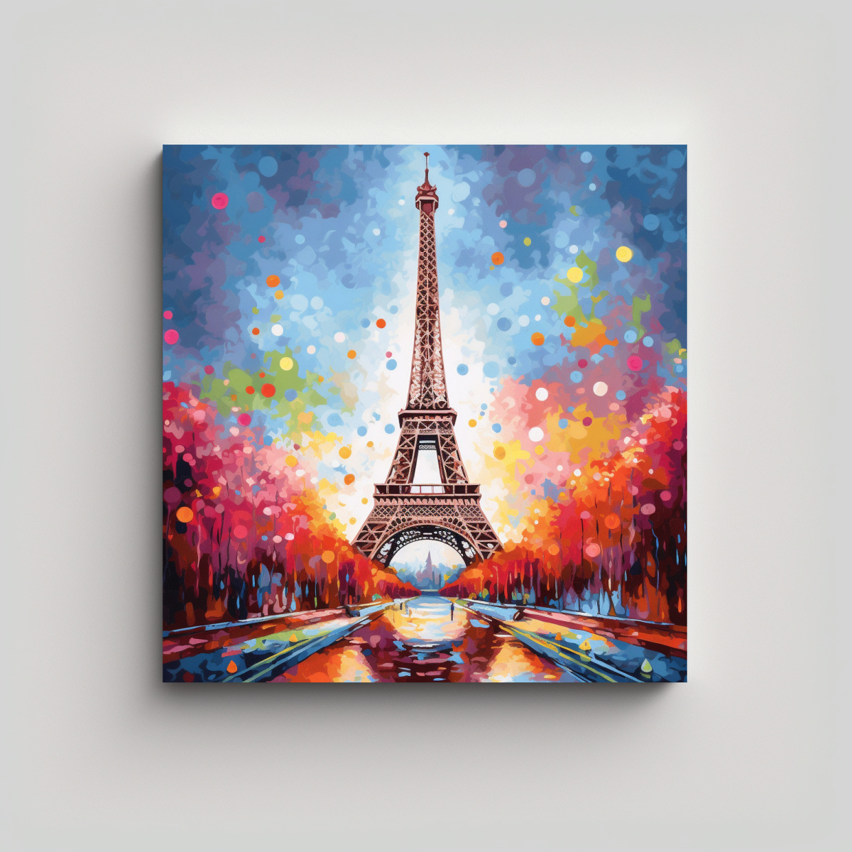 PINTURA DECORATIVA DE EQUILIBRIO ABSTRACTO EN 20X20 CM - 1