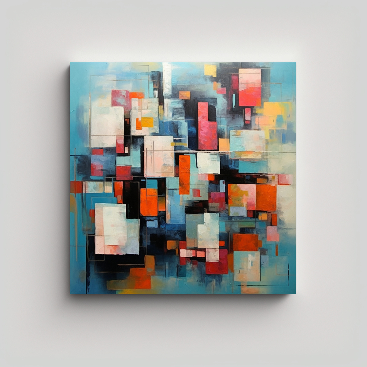 PINTURAS DECORATIVAS CON TEXTURA ESTILO GALERÍA 60X60 CM - 1