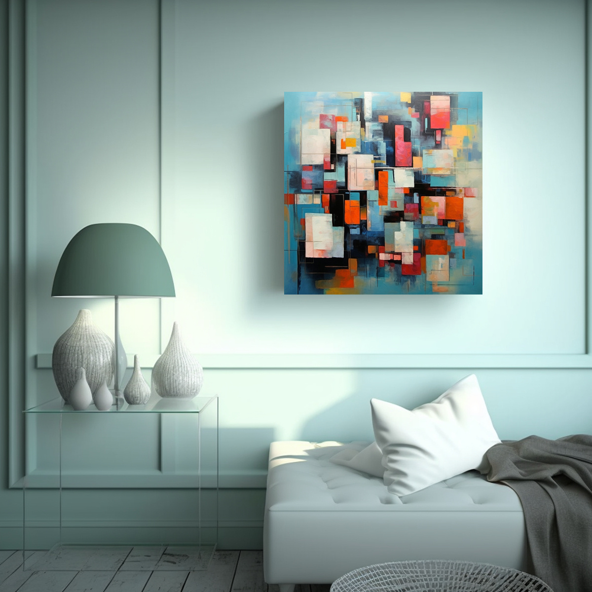PINTURAS DECORATIVAS CON TEXTURA ESTILO GALERÍA 60X60 CM - 2