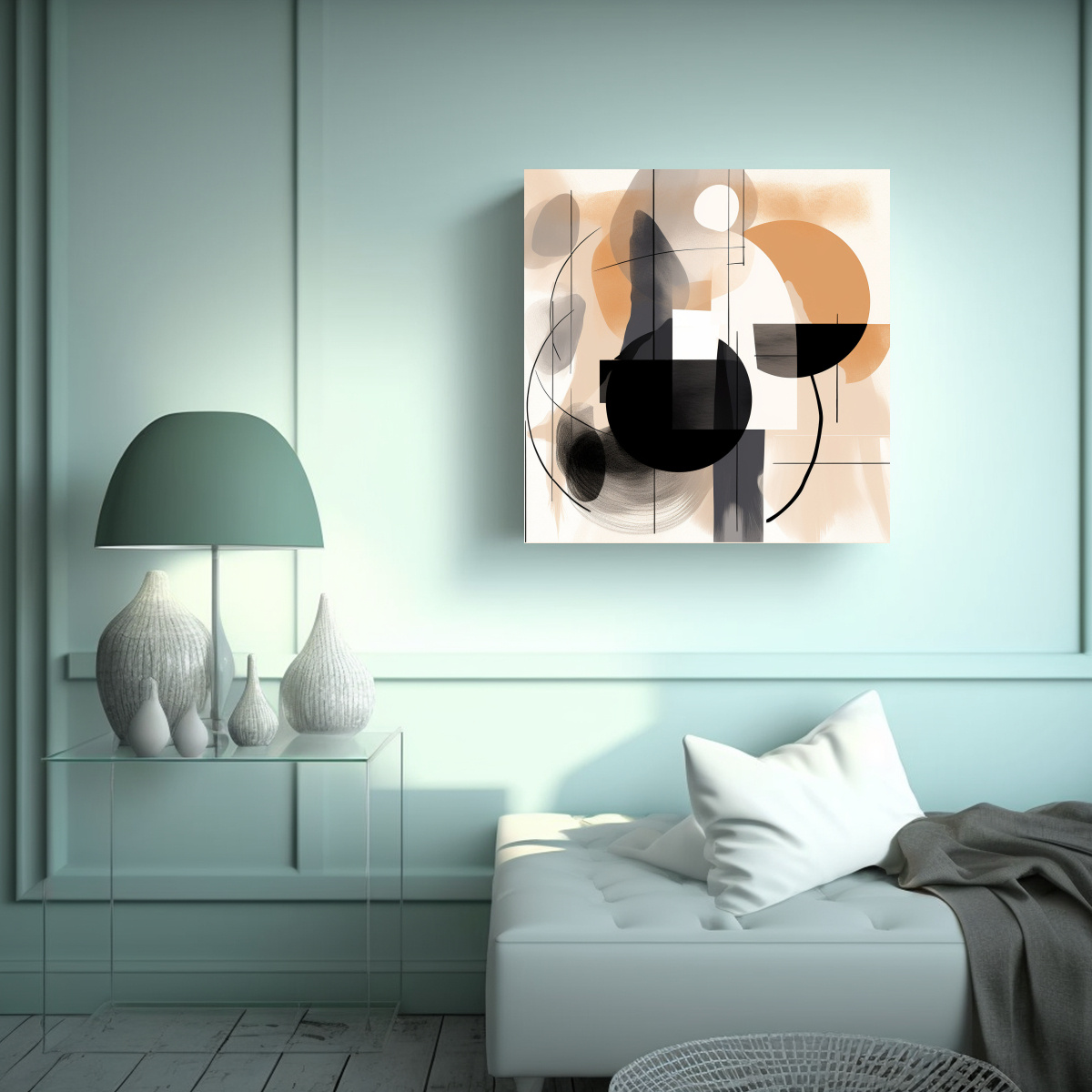 ARTE DE PARED IMPACTO VISUAL DIBUJO SKETCH ART 100X100 CM - 2
