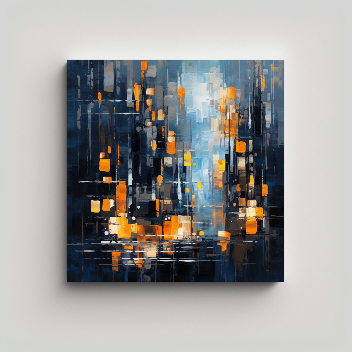 TELA EN BASTIDOR DECORACIÓN CALIDEZ DE ARTE 80X80 CM - 1
