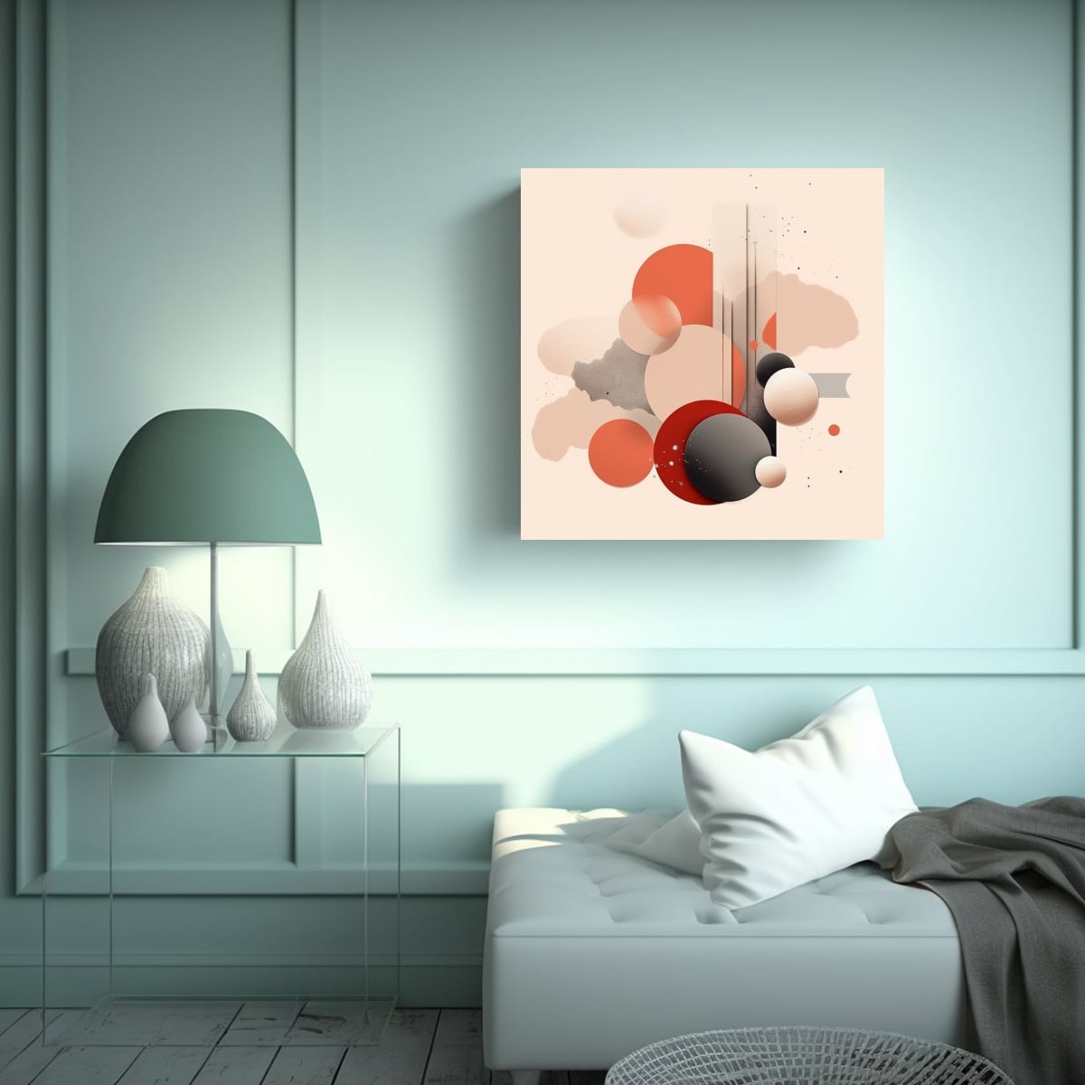 CUADROS DECORATIVOS LIENZO CONCEPTUAL CUADROES 90X90 CM - 2