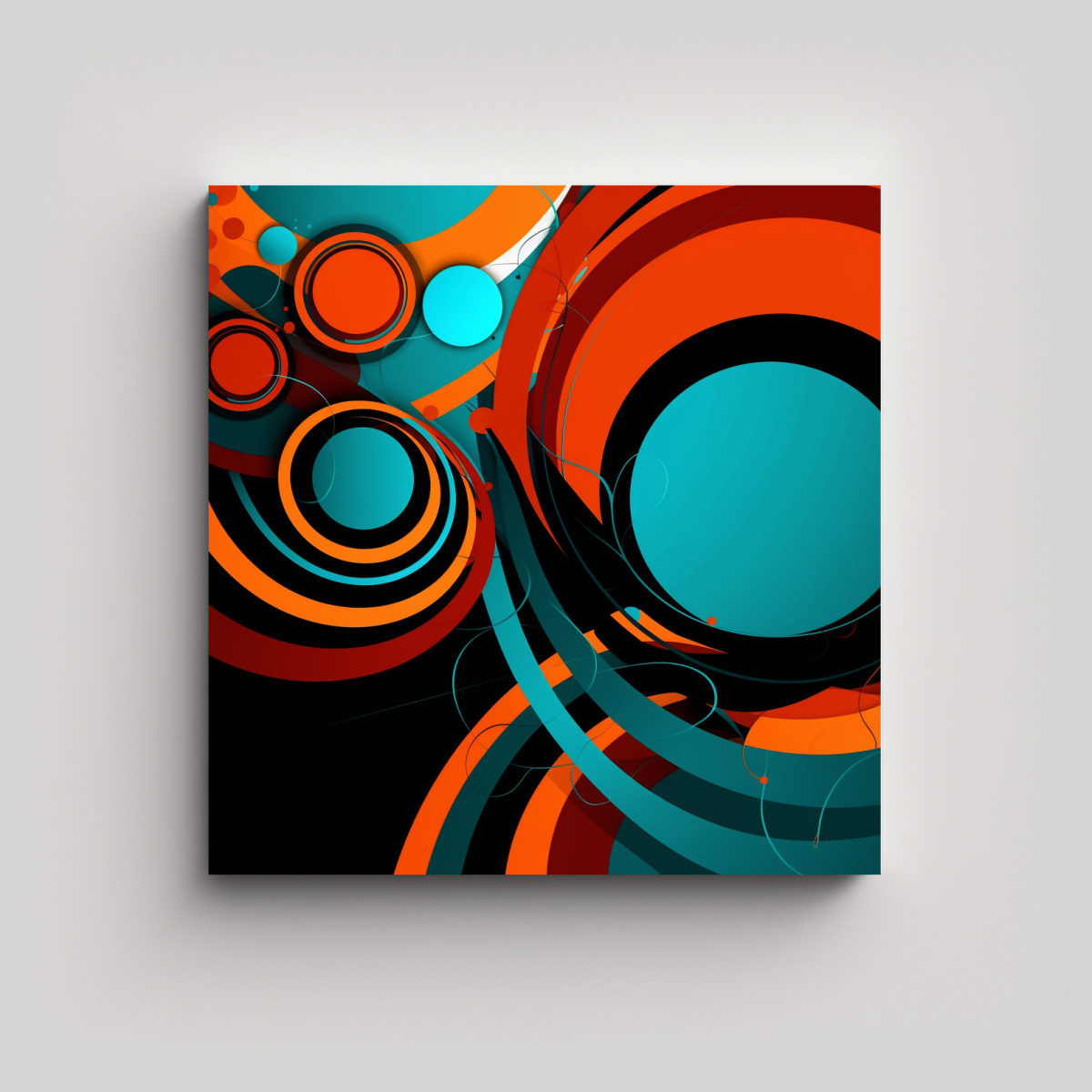 PINTURAS DECORATIVAS ABSTRACTAS EN BASTIDOR CON 80X80 CM - 1