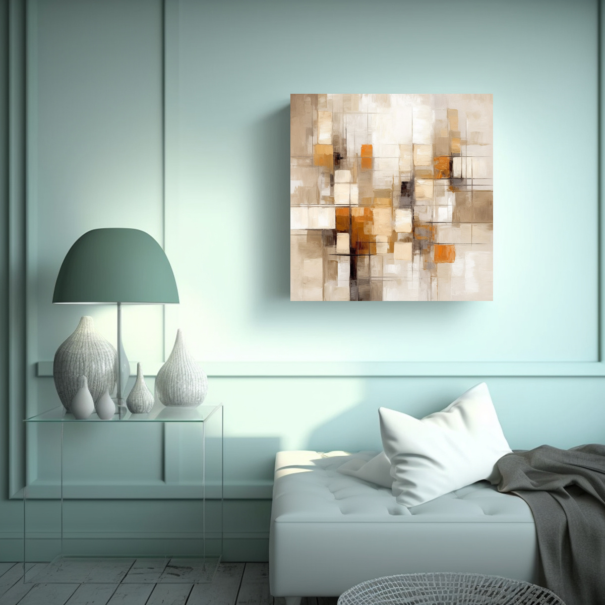 PINTURAS ABSTRACTAS MODERNAS EN BASTIDOR CON 100X100 CM - 2