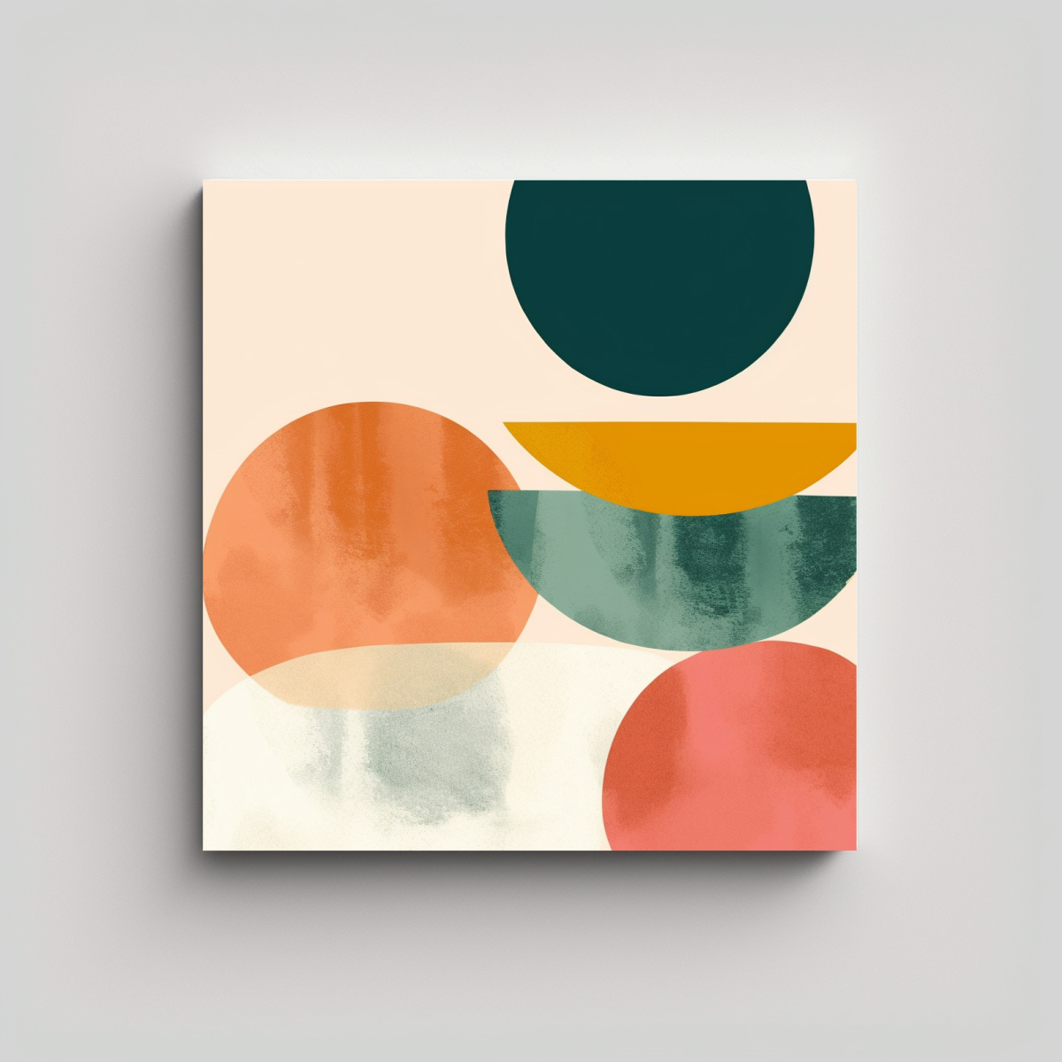 CUADRO DECORATIVO COMPUESTO CON PATRÓN DE VERDE, 40X40 CM - 1