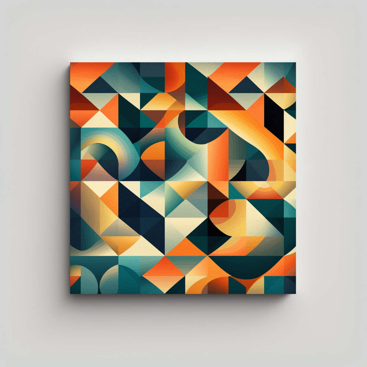 CUADRO MODERNO ABSTRACTO CON PATRONES 20X20 CM - 1