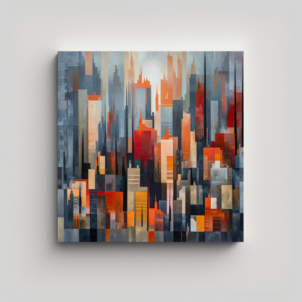 LIENZO INSPIRADOR PARA OFICINA: ABSTRACCIÓN 60X60 CM - 1