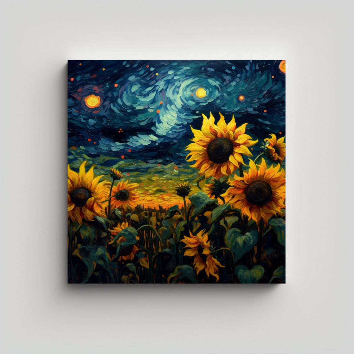 PINTURA DECORATIVA INSPIRADA EN LAS PINCELADAS 40X40 CM - 1