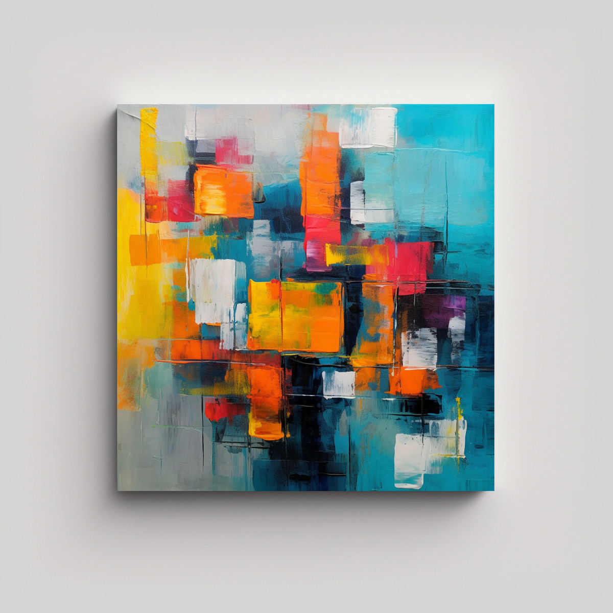 ADORNO LIENZO HERMOSO ESTILO MATISSE PERO 90X90 CM - 1