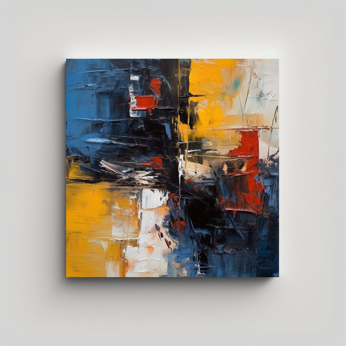 PINTURA ABSTRACTA EN BASTIDOR REPRESENTANDO EL 50X50 CM - 1