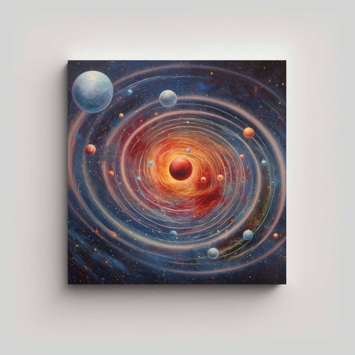 CUADRO JUVENIL GALAXIA ESTRELLAS Y PLANETAS 100X100 CM - 1