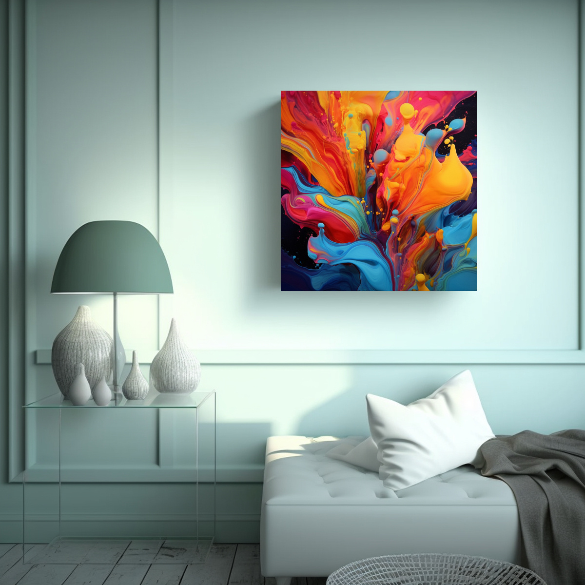 CUADRO EXCLUSIVO CON COLORES VIBRANTES Y DISEÑO 60X60 CM - 2