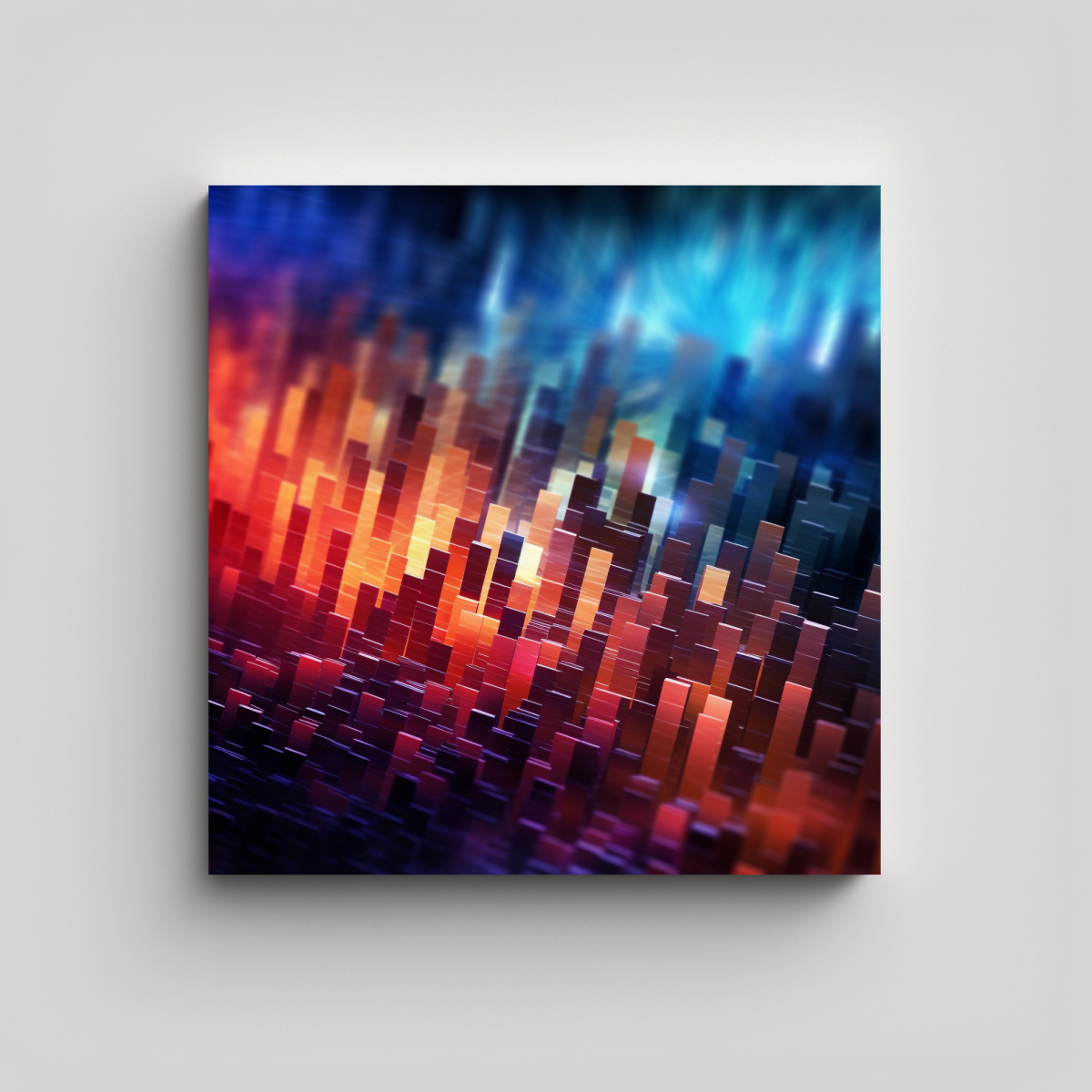 PINTURA DECORATIVA CON FONDO TECNOLÓGICO 20X20 CM - 1