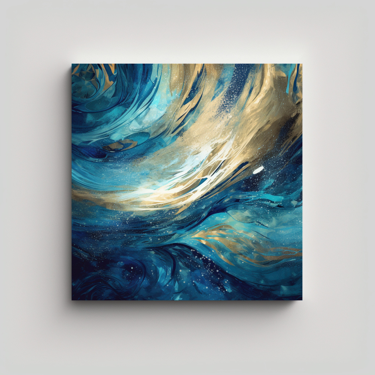 PINTURA DECORATIVA ABSTRACTA INSPIRADA EN UNA 30X30 CM - 1