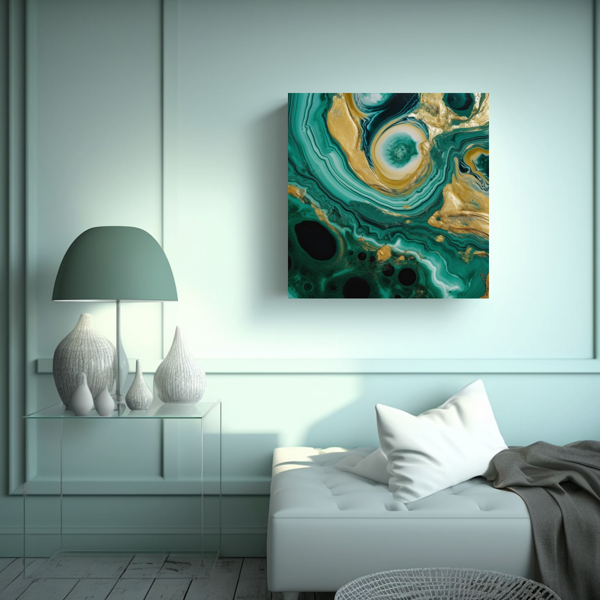 PINTURA DECORATIVA ORIGINAL MÁRMOL LÍQUIDO Y 50X50 CM - 2