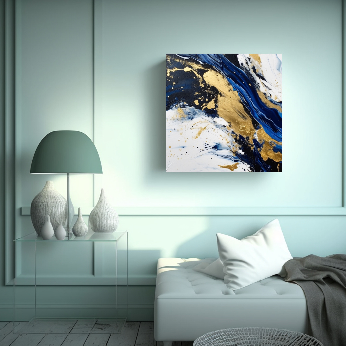 CUADRO MODERNO ABSTRACTO PARA HABITACIÓN EN 100X100 CM - 2
